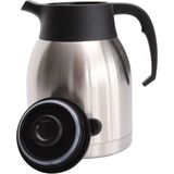 Thermoskan - Zwart - RVS - 1 Liter