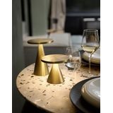 APS - 17111 - Tafellamp - Zwart - Draadloos, Incl. Laadstation, USB-oplaadkabel, Afstandsbediening, Hoogte 18 cm