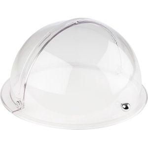 Roltop deksel ø38 cm - transparant met verchroomde greep
