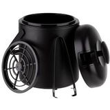 APS - IJsemmer - Matzwart - Roestvrijstaal - Inclusief Afdruiprek en IJsklemmen