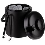 APS - IJsemmer - Matzwart - Roestvrijstaal - Inclusief Afdruiprek en IJsklemmen