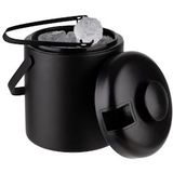 APS - IJsemmer - Matzwart - Roestvrijstaal - Inclusief Afdruiprek en IJsklemmen