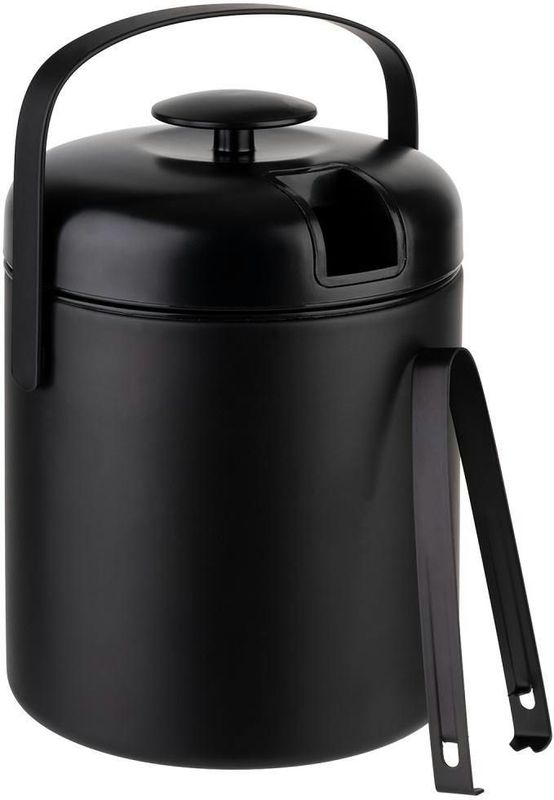 APS - IJsemmer - Matzwart - Roestvrijstaal - Inclusief Afdruiprek en IJsklemmen