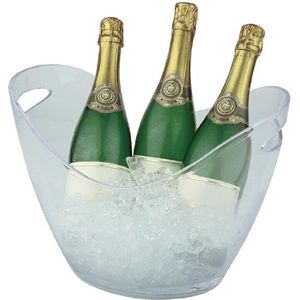 APS Wijn / champagne koeler 47 x 28 cm, H: 23 cm - transparant Glas 36057