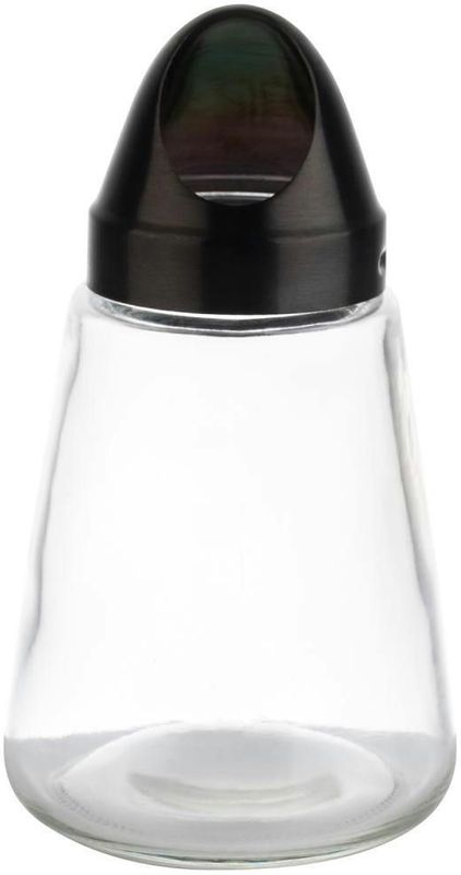 APS - 40517 - Snackdispenser - Glas - Roestvrij Staal Deksel, Ø 8,5 cm, Hoogte 15,5 cm