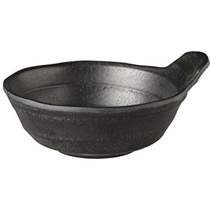 APS 83933 schaal -ZEN- Ø 11,5 cm, H: 4 cm melamine, zwart, steen-look 0,15 liter