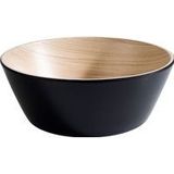 APS - Frida - Melamine Kom - Zwart - Ø 20 cm x H 7,5 cm, Volume 1,2 Liter, Vaatwasmachinebestendig