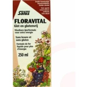 Salus Floradix Floravital - Vitaminen - Vegan ijzer-elixir met groente vruchten – Glutenvrij - 250ml
