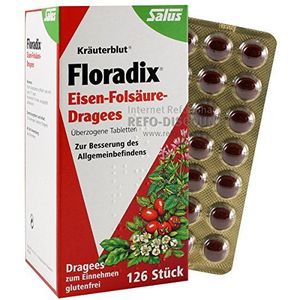 Floradix Iron-Folic Acid, Gluten-Free (126 Pills)