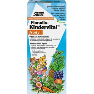 Salus Floradix-Kindervital fruity - Vitaminen - Botten groei bij kinderen - calcium vitamine D - 250 ml