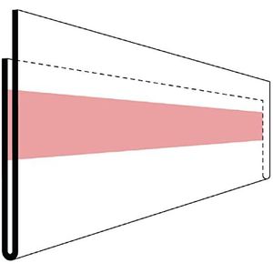 Krog etikettenhouder zelfklevend met verkorte achterkant, 900 x 22 mm, 50 stuks helder