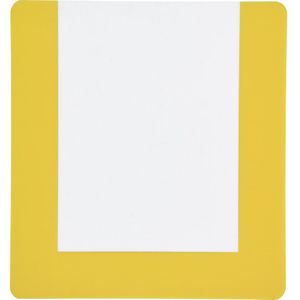 Vloermarkeringshoes, met plakstrips, VE = 10 stuks, A5, kader geel