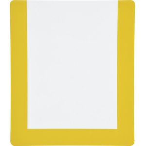 Vloermarkeringshoes, met plakstrips, VE = 10 stuks, A4, kader geel