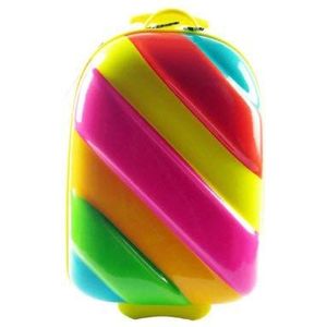 Bouncie kindertrolley Rainbow, kinderbagage, reiskoffer, 20 liter, kleurrijk, Meerkleurig, 40 cm, kinderbagage
