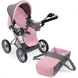 Bayer Chic Poppenwagen Leni combi (lichtgrijs/roze)