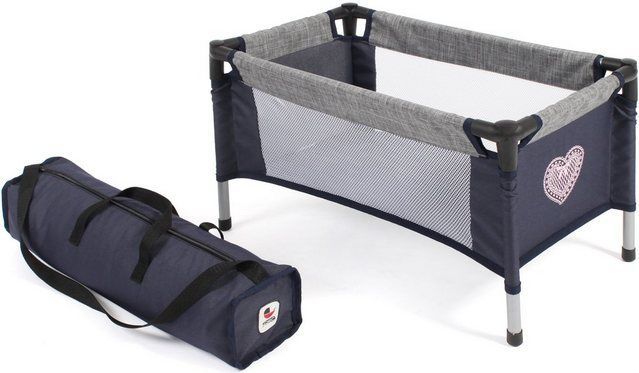 Bayer Chic 2000 - Poppen Reisbedje - Melange Navy Grijs