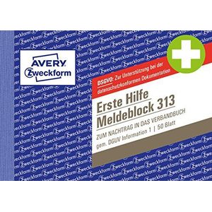 AVERY Zweckform Erste Hilfe Meldeblock Formularbuch 313