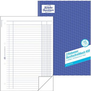 AVERY Zweckform Formularbuch Kolonnen-Durchschreibebuch DIN A4 2x 50 Seiten