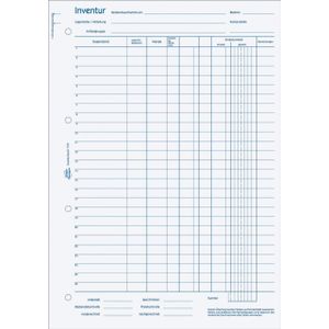 Avery Zweckform Formularbuch Inventurbuch A4hoch weiß VE=50 Blatt