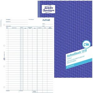 AVERY® Zweckform Aufmaßbuch Nr. 1318, 2 Blatt Blaupapier