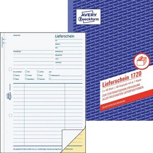 Avery Zweckform Formularbuch '1720' Lieferschein ECF