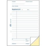 AVERY Zweckform 1775 Regisseursrapport (A5, zelfdoorschrijvend, door juridisch advies getest, voor Duitsland en Oostenrijk voor documentatie van materiaalprestaties en materiaalverbruik, 2 x 40 vellen) wit/geel