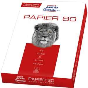 5 x Avery Zweckform Kopierpapier A4 80 g/qm weiß VE=500 Blatt
