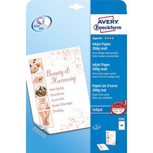 Avery Zweckform 2581 dubbelzijdig papier, DIN A4, 200 g, 25 vellen