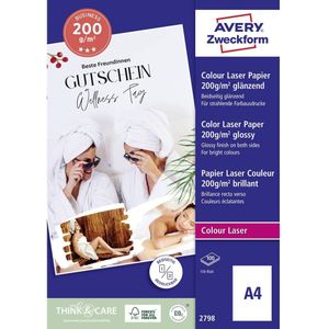 Avery Zweckform Farblaserpapier Premium A4 beidseitig beschichtet hoch