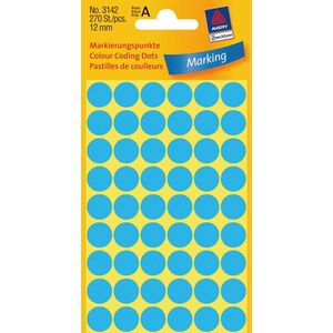 Huismerk Avery 3142 Ronde Etiket 12mm Blauw
