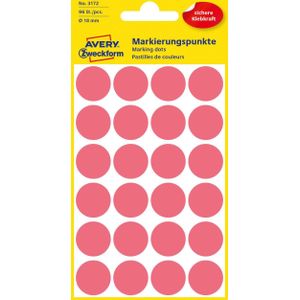 Etiket az 3172 rond 18mm lichtrood 96stuks