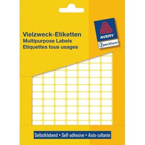 3.712 AVERY Zweckform Etiketten 3306 weiß 13,0 x 8,0 mm