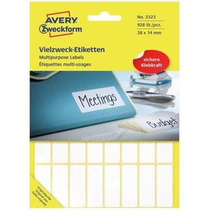 928 AVERY Zweckform Etiketten 3323 weiß 38,0 x 14,0 mm