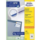 Avery Zweckform - 3421 - Etiket - Wit - 70x25.4mm - 3300 Stuks