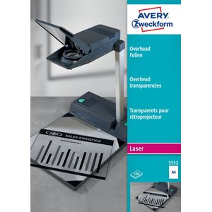Avery-Zweckform 3552 OHP Laserfolie - DIN A4 - Transparant - 100 Stuk