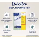 Avery Universele Etiketten, wit, 48,5 x 16,9 mm, permanent klevend