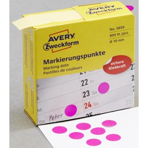 AVERY Zweckform Klebepunkte 3850 magenta Ø 10,0 mm, 800 St.