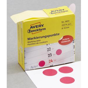 Avery Zweckform Markierungspunkte auf Rolle 19mm magenta VE=250 Etiket