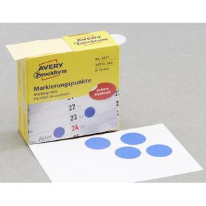 Avery Zweckform Markierungspunkte auf Rolle 19mm blau VE=250 Etiketten