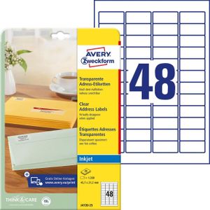 AVERY Zweckform Folien-Adressetiketten 45,7 x 21,2 mm