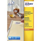 Avery - Afneembare Etiketten - Wit - 99,1 x 139,0 mm - Zelfklevend