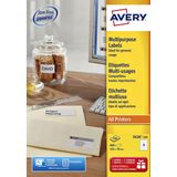 Avery Zweckform 200 etiketten 96 x 63,5 mm wit verwijderbaar