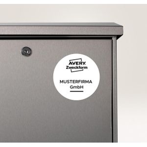 Avery Zweckform Folien-Etiketten, wetterfest, für Innen- und Außenbereich, 30 x 30 mm