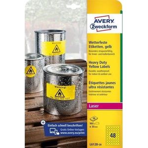 Avery Zweckform L6128-20 weerbestendige etiketten | 30 mm | 960 etiketten