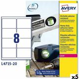 Avery Etiketten voor printers L4515 99,1 x 67,7 mm wit 20 vellen (5 stuks)