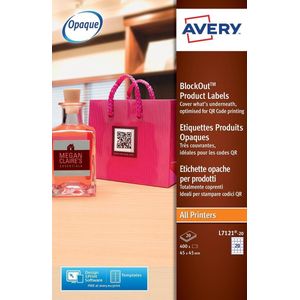 Huismerk Avery L7121-20 Productie Etiketten 45x45mm Wit
