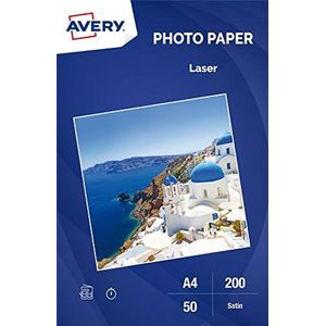 Avery C 2898-50 x premium fotopapier, A4, 200 g/m2, 50 stuks, wit