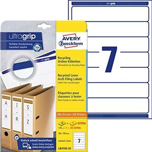 Ordner-Etiketten 38x192mm Recycling VE=210 St&#252;ck wei&#223;