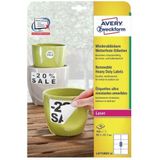 Avery Zweckform L4715REV-20 etiketten, extra sterk, verwijderbaar, DIN A4, 160 etiketten, 99,1 x 67,7 mm, wit, 20 vellen
