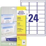 Avery Zweckform Tiefkühletiketten 63,5x33,9mm Inkjet/Laser/Copy weiß V